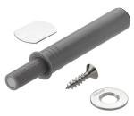 TIP-ON für Türen Kurzversion, bis Höhe 130cm, inkl. Haftplatten, Ausstoßweg 17mm,  platingrau 